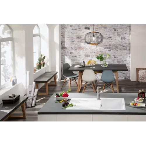 Villeroy & Boch Siluet 50 flat Мойка, включая Комплект слива с ручным управлением, выкл TitanCeram, 880 x 490 mm, Альпийский белый CeramicPlus 33351FR1