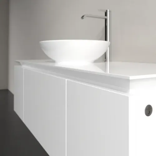 Villeroy & Boch Legato Тумба под раковину, с подсветкой, 3 выдвижных ящика, 1200 x 380 x 500 mm, Glossy White / Glossy White B577L0DH