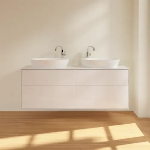 Villeroy & Boch Finion Тумба под раковину, с подсветкой, 4 выдвижных ящика, 1600 x 603 x 501 mm, Glossy White Lacquer G96100GF