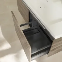 Villeroy & Boch Subway 3.0 Тумба под раковину, с подсветкой, 2 выдвижных ящика, 1272 x 429 x 478 mm, Stone Oak C601L0RK