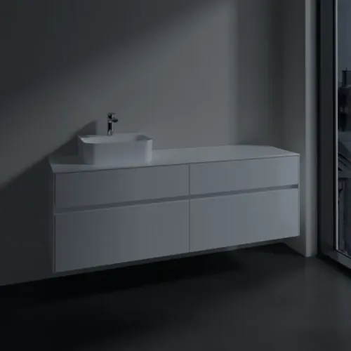 Villeroy & Boch Collaro Тумба под раковину, 4 выдвижных ящика, 1600 x 548 x 500 mm, Glossy White / Glossy White C10500DH