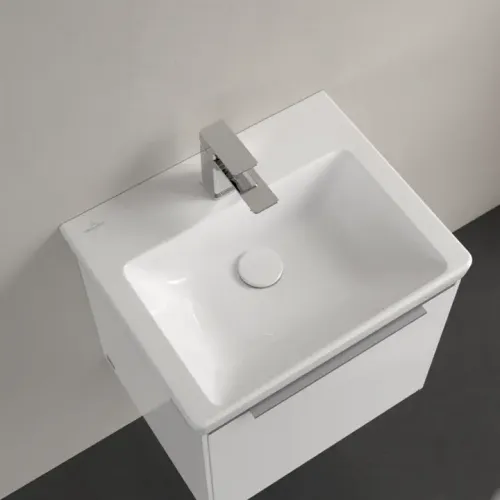 Villeroy & Boch Subway 3.0 Раковина компактная, 500 x 400 x 145 mm, Альпийский белый CeramicPlus, с переливом 4370FFR1
