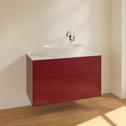 Villeroy & Boch Finion Тумба под раковину, 2 выдвижных ящика, 1000 x 603 x 501 mm, Peony Matt Lacquer F88100HB