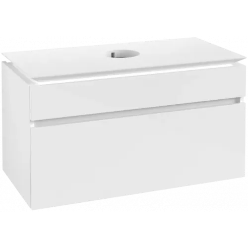 Villeroy & Boch Legato Тумба под раковину, 2 выдвижных ящика, 1000 x 550 x 500 mm, Glossy White / Glossy White B60400DH
