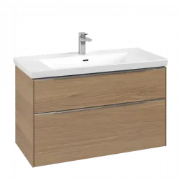 Villeroy & Boch Subway 3.0 Тумба под раковину, 2 выдвижных ящика, 973 x 576 x 478 mm, Nordic Oak C57000VJ