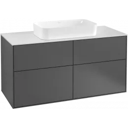 Villeroy & Boch Finion Тумба под раковину, с подсветкой, 4 выдвижных ящика, 1200 x 603 x 501 mm, Anthracite Matt Lacquer G26100GK