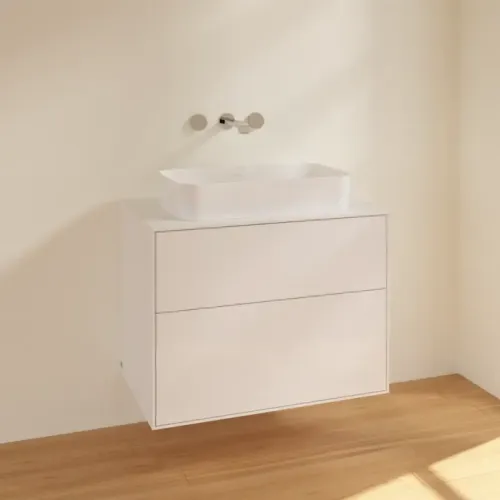 Villeroy & Boch Finion Тумба под раковину, 2 выдвижных ящика, 800 x 603 x 501 mm, Glossy White Lacquer F63100GF