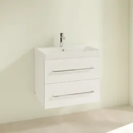 Villeroy & Boch Avento Тумба под раковину, 2 выдвижных ящика, 630 x 514 x 484 mm, Стекло белое A89000B4