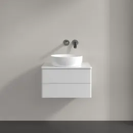 Villeroy & Boch Antao Тумба под раковину, 2 выдвижных ящика, 600 x 360 x 500 mm, лицевая поверхность без текстурированной отделки, Glossy White Lacquer / Glossy White Lacquer K18010GF