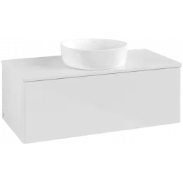 Villeroy & Boch Antao Тумба под раковину, 1 выдвижной ящик, 1000 x 360 x 500 mm, лицевая поверхность без текстурированной отделки, Glossy White Lacquer / Glossy White Lacquer K31010GF