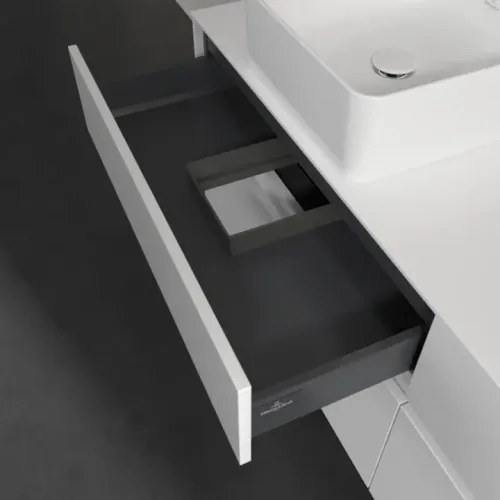 Villeroy & Boch Collaro Тумба под раковину, с подсветкой, 4 выдвижных ящика, 1600 x 548 x 500 mm, Glossy White / Glossy White C052B0DH
