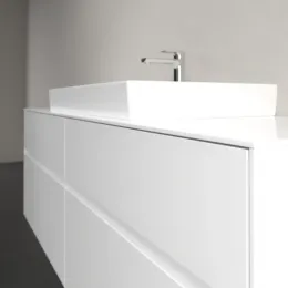 Villeroy & Boch Collaro Тумба под раковину, с подсветкой, 4 выдвижных ящика, 1600 x 548 x 500 mm, Glossy White / Glossy White C028B0DH