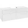 Villeroy & Boch Collaro Тумба под раковину, с подсветкой, 4 выдвижных ящика, 1400 x 548 x 500 mm, Glossy White / Glossy White C100B0DH