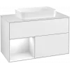 Villeroy & Boch Finion Тумба под раковину, с подсветкой, 2 выдвижных ящика, 1000 x 603 x 501 mm, Glossy White Lacquer / Glossy White Lacquer G241GFGF