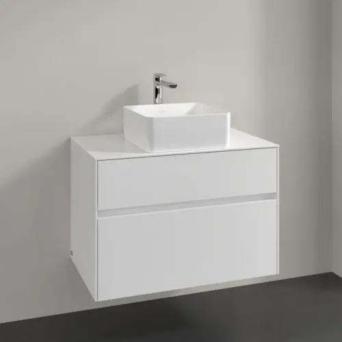 Villeroy & Boch Collaro Тумба под раковину, 2 выдвижных ящика, 800 x 548 x 500 mm, Glossy White / Glossy White C03700DH