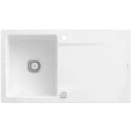 Villeroy & Boch Siluet 50 Мойка, включая Комплект слива с эксцентриком, выкл TitanCeram, 900 x 510 mm, Альпийский белый CeramicPlus 333502R1