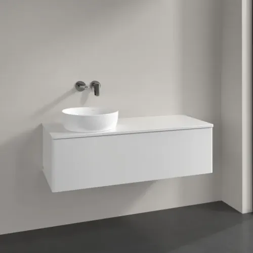 Villeroy & Boch Antao Тумба под раковину, с подсветкой, 1 выдвижной ящик, 1200 x 360 x 500 mm, лицевая поверхность без текстурированной отделки, Glossy White Lacquer / Glossy White Lacquer L33010GF