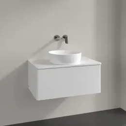 Villeroy & Boch Antao Тумба под раковину, 1 выдвижной ящик, 800 x 360 x 500 mm, лицевая поверхность без текстурированной отделки, Glossy White Lacquer / Glossy White Lacquer K30010GF