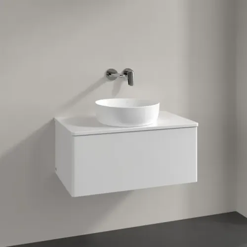 Villeroy & Boch Antao Тумба под раковину, 1 выдвижной ящик, 800 x 360 x 500 mm, лицевая поверхность без текстурированной отделки, Glossy White Lacquer / Glossy White Lacquer K30010GF