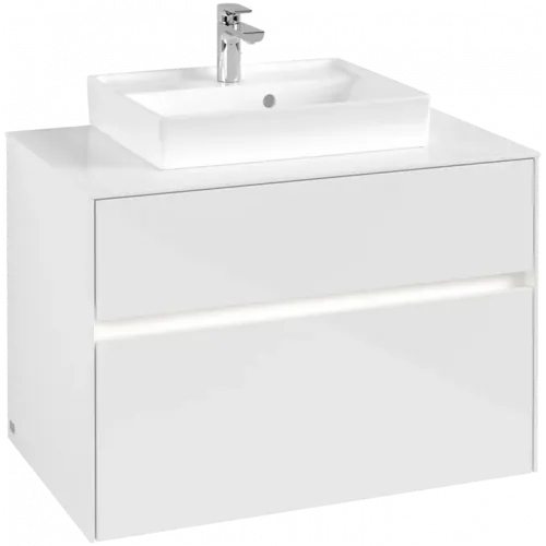 Villeroy & Boch Collaro Тумба под раковину, с подсветкой, 2 выдвижных ящика, 800 x 548 x 500 mm, Glossy White / Glossy White C069B0DH