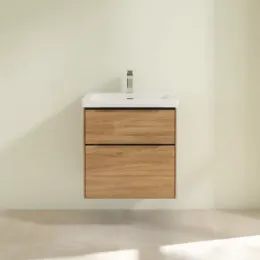 Villeroy & Boch Subway 3.0 Тумба под раковину, 2 выдвижных ящика, 572 x 576 x 478 mm, Oak Kansas C57801RH