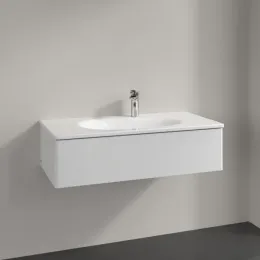 Villeroy & Boch Antao Тумба под раковину, 1 выдвижной ящик, 988 x 256 x 493 mm, лицевая поверхность без текстурированной отделки, Glossy White Lacquer K02000GF
