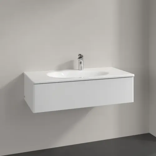 Villeroy & Boch Antao Тумба под раковину, 1 выдвижной ящик, 988 x 256 x 493 mm, лицевая поверхность без текстурированной отделки, Glossy White Lacquer K02000GF