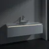 Villeroy & Boch Legato Тумба под раковину, с подсветкой, 3 выдвижных ящика, 1400 x 380 x 500 mm, Glossy White / Glossy White B585L0DH
