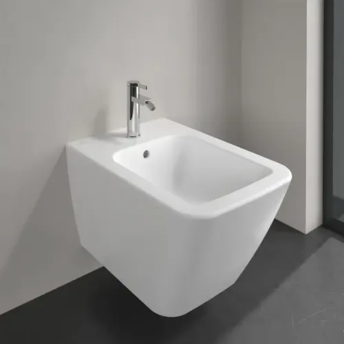 Villeroy & Boch Finion Биде, настенный, 375 x 320 mm, Stone White CeramicPlus 446500RW