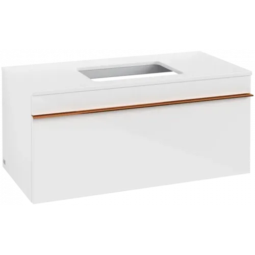 Villeroy & Boch Venticello Тумба под раковину, 1 выдвижной ящик, 957 x 436 x 502 mm, Glossy White / Glossy White A94605DH