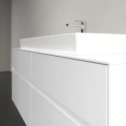 Villeroy & Boch Collaro Тумба под раковину, с подсветкой, 4 выдвижных ящика, 1400 x 548 x 500 mm, Glossy White / Glossy White C092B0DH
