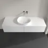 Villeroy & Boch Antao Тумба под раковину, с подсветкой, 2 выдвижных ящика, 1600 x 360 x 500 mm, лицевая поверхность без текстурированной отделки, Glossy White Lacquer / Glossy White Lacquer L36010GF