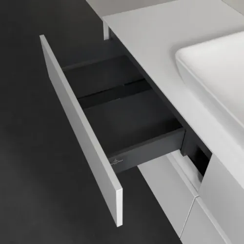 Villeroy & Boch Collaro Тумба под раковину, с подсветкой, 4 выдвижных ящика, 1400 x 548 x 500 mm, Glossy White / Glossy White C116B0DH