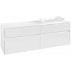 Villeroy & Boch Collaro Тумба под раковину, 4 выдвижных ящика, 1600 x 548 x 500 mm, Glossy White / Glossy White C12200DH