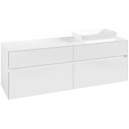 Villeroy & Boch Collaro Тумба под раковину, 4 выдвижных ящика, 1600 x 548 x 500 mm, Glossy White / Glossy White C12200DH