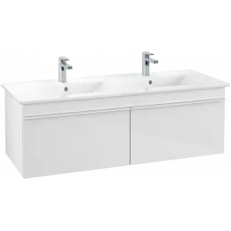 Villeroy & Boch Venticello Тумба под раковину, 2 выдвижных ящика, 1253 x 420 x 502 mm, Glossy White / Glossy White A93902DH