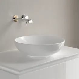 Villeroy & Boch Loop & Friends Раковина для установки на столешницу, 420 x 420 x 120 mm, Альпийский белый, с переливом 4A460001