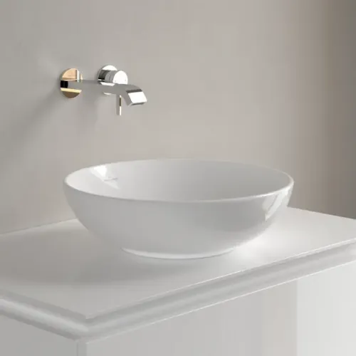 Villeroy & Boch Loop & Friends Раковина для установки на столешницу, 420 x 420 x 120 mm, Альпийский белый, с переливом 4A460001