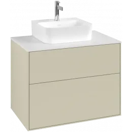 Villeroy & Boch Finion Тумба под раковину, 2 выдвижных ящика, 800 x 603 x 501 mm, Silk Grey Matt Lacquer F08100HJ