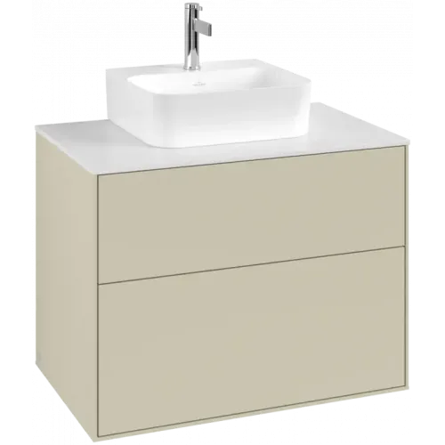 Villeroy & Boch Finion Тумба под раковину, 2 выдвижных ящика, 800 x 603 x 501 mm, Silk Grey Matt Lacquer F08100HJ