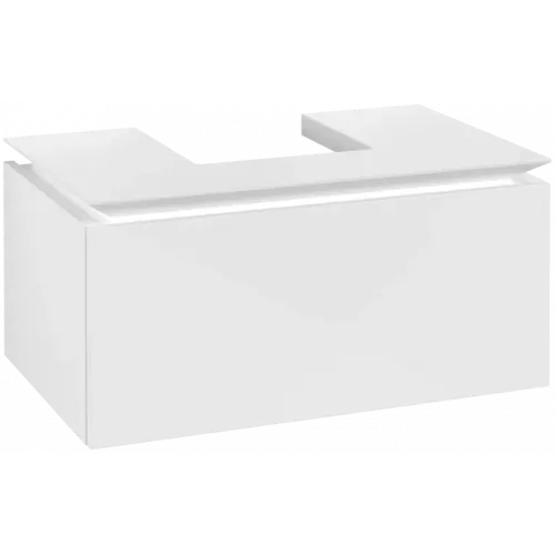 Villeroy & Boch Legato Тумба под раковину, 1 выдвижной ящик, 800 x 380 x 500 mm, Glossy White / Glossy White B73300DH