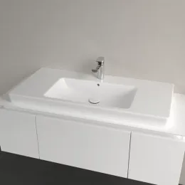 Villeroy & Boch Subway 2.0 Pаковина для установки на тумбу, 1000 x 480 x 180 mm, Альпийский белый, с переливом, шлифованный 71751G01