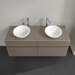 Villeroy & Boch Legato Тумба под раковину, 4 выдвижных ящика, 1400 x 550 x 500 mm, Truffle Grey / Truffle Grey B59200VG