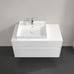 Villeroy & Boch Collaro Тумба под раковину, 2 выдвижных ящика, 1000 x 548 x 500 mm, Glossy White / Glossy White C01700DH