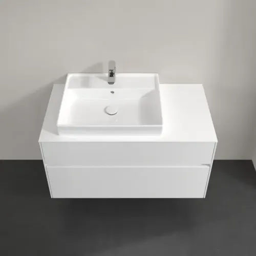 Villeroy & Boch Collaro Тумба под раковину, 2 выдвижных ящика, 1000 x 548 x 500 mm, Glossy White / Glossy White C01700DH