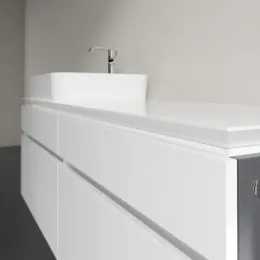 Villeroy & Boch Legato Тумба под раковину, 4 выдвижных ящика, 1600 x 550 x 500 mm, Glossy White / Glossy White B76400DH