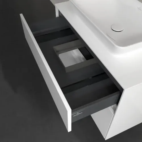 Villeroy & Boch Collaro Тумба под раковину, 2 выдвижных ящика, 800 x 548 x 500 mm, Glossy White / Glossy White C10800DH