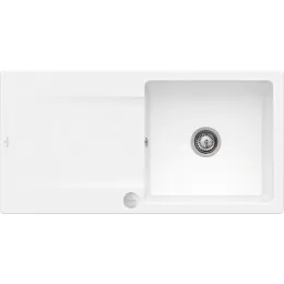 Villeroy & Boch Siluet 60 flat Мойка, включая Комплект слива с эксцентриком, выкл TitanCeram, 980 x 490 mm, Альпийский белый CeramicPlus 33362FR1