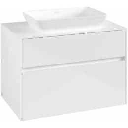 Villeroy & Boch Collaro Тумба под раковину, 2 выдвижных ящика, 800 x 548 x 500 mm, Glossy White / Glossy White C10800DH