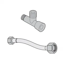 Комплект Villeroy & Boch ViClean для подключения воды 8x34x2 см V9901900